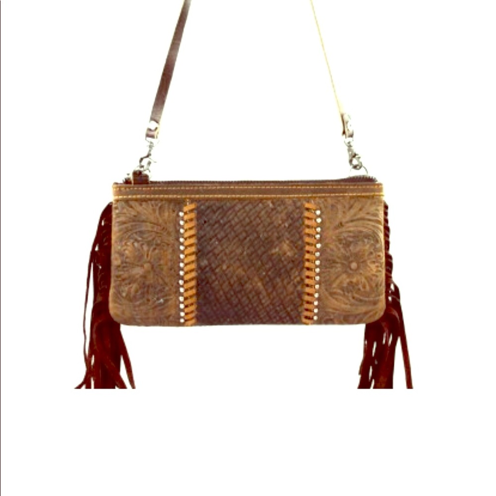 Montana West all leather clutch purse